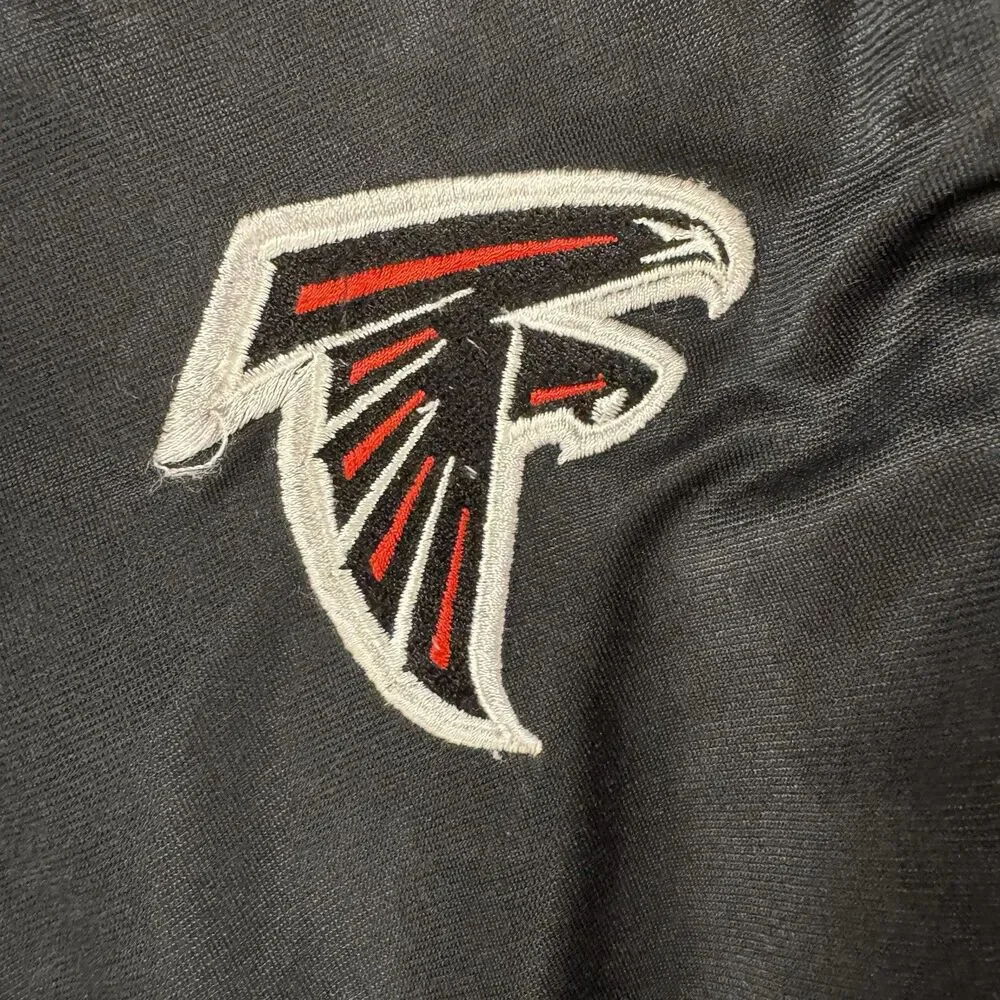 Reebok NFL Atlanta Falcons Youth Large Sz 7 Tracksuit Hoodie Black Full Zip Logo